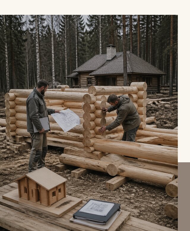 Проектирование и строительство домов из бревна в Дюртюли